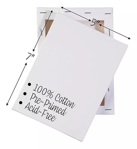 Idiy Tabla De Lienzo De 4.7 X 6.7 In Color Blanco