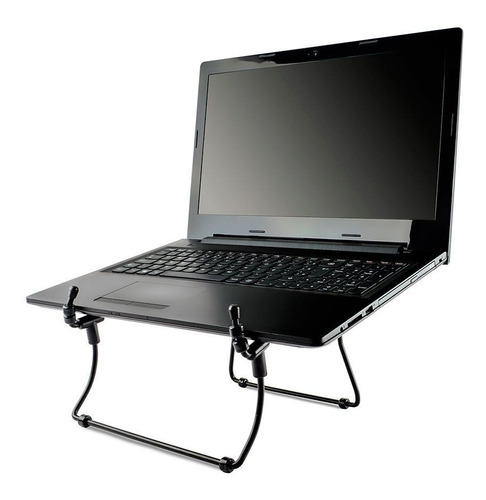 Suporte De Metal Notebook Tablet Macbook iPad Dobrável Preto