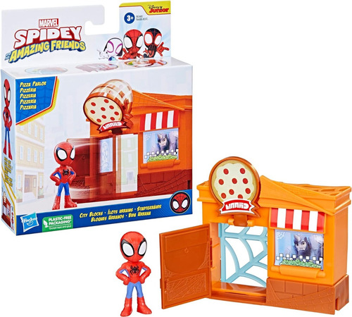 Marvel Spidey Amazing Friends Pizzaria Vida Urbana Hasbro