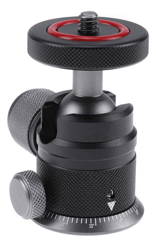 Mini Cabeça Esférica Ball Head Panorâmica 360° Com Escala Cor Preto