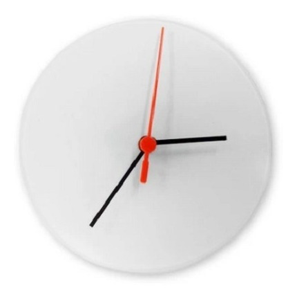 Reloj De Pared De Vidrio Templado Para Sublimar 30cm