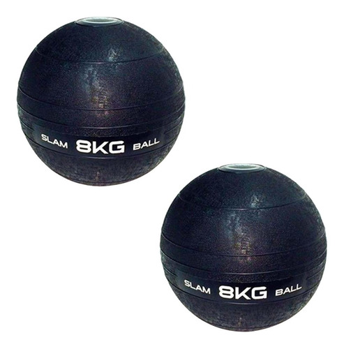 Kit Medicine Ball Bola Slam Peso Crossfit 2 Bolas De 8kg
