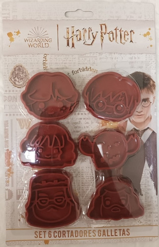 Cortadores Galletas Caras Harry Potter Wizarding World 6 Pzs