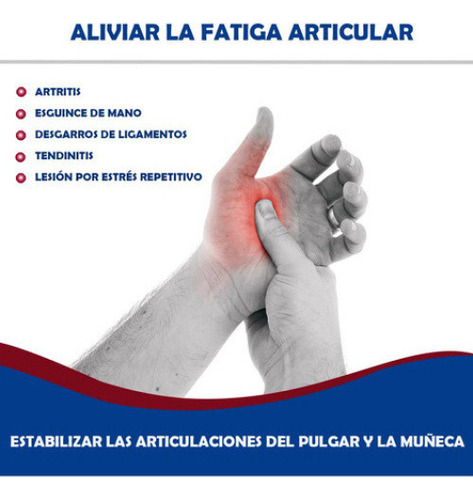 Muñequera Con Soporte Metálico Para Dedo Pulgar Soporte Mano
