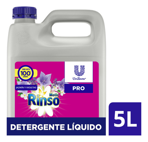 Rinso Detergente Liquido Jazmín Y Violetas 5l