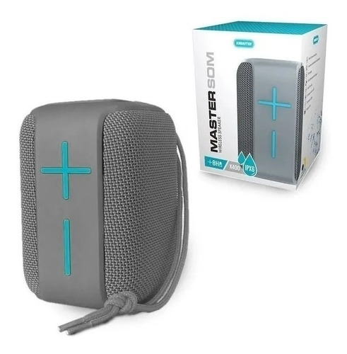 Caixa De Som Bluetooth Kimaster A Prova D'água K400 Cinza