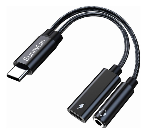 Sunnylan Adaptador Usb C A Auriculares Y Cargador De 0.138 .