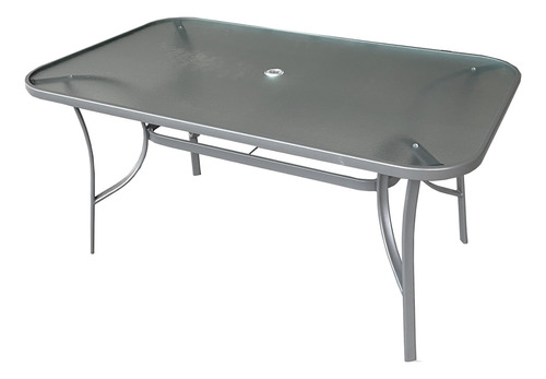 Mesa Rectangular Con Vidrio Alaska - Jardin - Interior