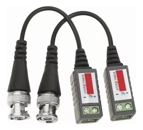 Pack Balun Conector Bnc Cable Utp Cctv Camaras De Seguridad 