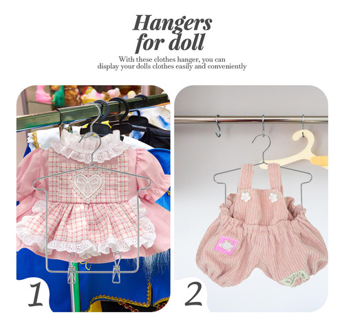 5 Juegos De Perchas Para Ropa Little Hangers Con Clips Para