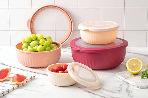 Cuencos Cook With Color Prep, 8 Piezas De Comida De Plast...