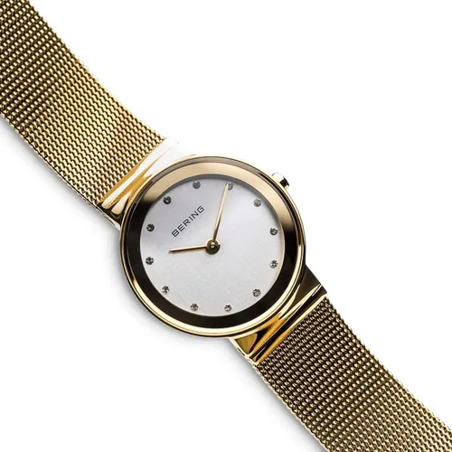 Reloj Mujer Bering 10126 334 Seiko Vx1 Pulso Dorado Just Wat