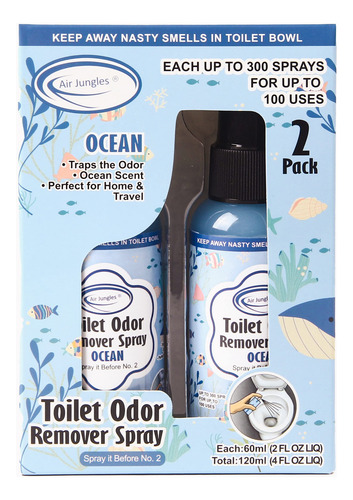 Spray Eliminador De Olores Lavabo Aroma Océano 100 Usos