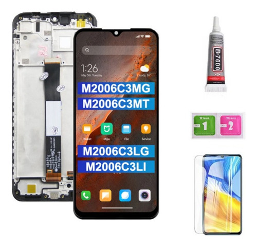 A Pantalla Táctil Lcd Con Marco For Redmi 9a 9c