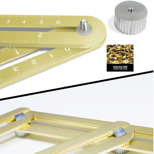 Goldline - Esquadro Multi-ângulo Em Liga De Metal - Dourado