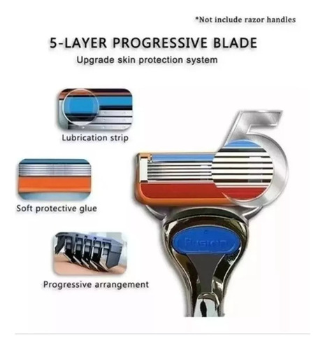 24 Hojas De Afeitar De Repuesto For Gillette Fusion 5 For