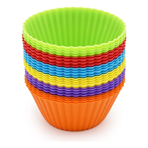 Juego De 24 Tazas De Silicona Para Hornear Cupcakes