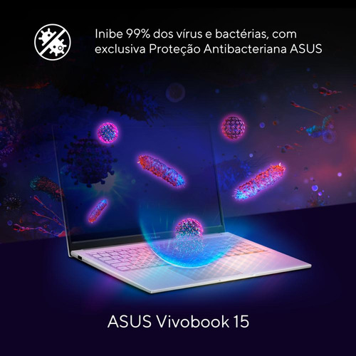Notebook Asus Vivobook 15 X1504va Intel Core I5 1334u 8gb Ram 512gb Ssd Linux Keepos Intel Iris Xe Tela 15,6 Led Fhd Silver - Nj1741