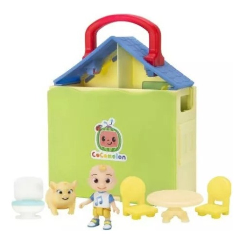 Imagen 3 de 5 de Cocomelon Casa Pop Familiar 2 Figuras + Accesorios Valija Ed