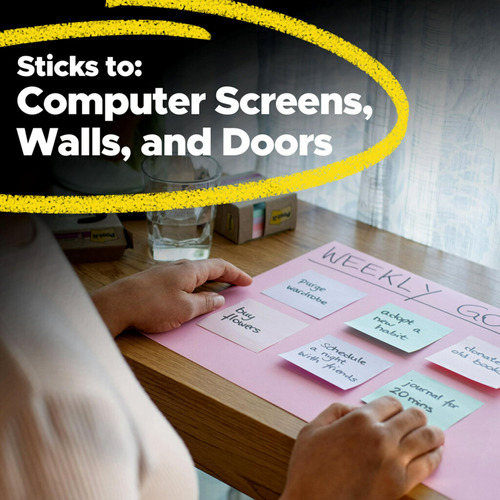 Sticky Notes Post-it Wanderlust Pastels 100% Recycled Paper