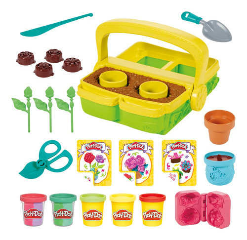 Set De Masas Play Doh Mi Jardín Color Verde