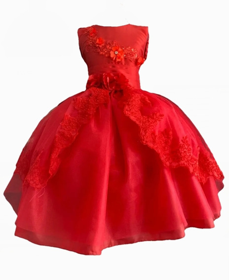 Hermoso Vestido Rojo Para Nina | MercadoLibre 📦