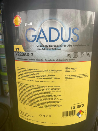 Grasa Shell Gadus V220 Ad 2