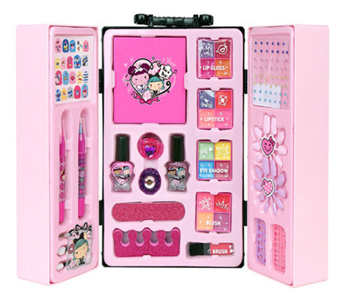 Set Maquillaje Para Niñas Lavable Juego Belleza Real 35 Pcs