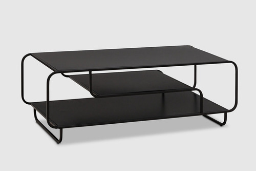 Mesa De Centro / Sala De Metal Boho Cassias - Moderna Negro