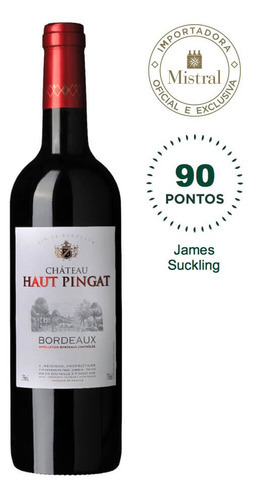 Vinho Château Haut Pingat Bordeaux Aoc 2019 750ml