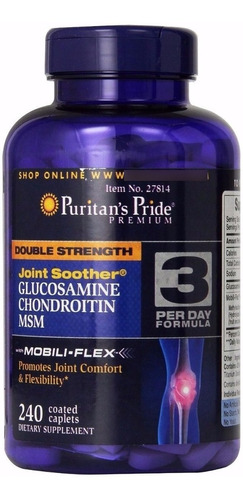 Glucosamina Chondroitin Msm  1,500mg 240 Tabletas Usa