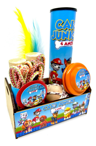 Kit Lembrancinha Centro Mesa Patrulha Canina Brinquedos 20un