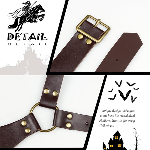 Espada Medieval De Cuero Con Cinturón De Hombro Para Cosplay