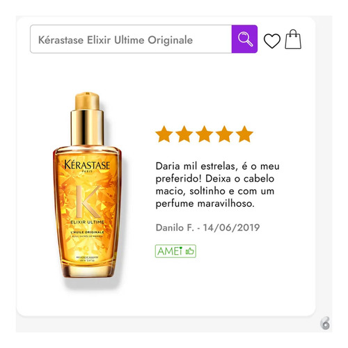 Kérastase Elixir Ultime L'huile Originale Óleo Capilar 100ml