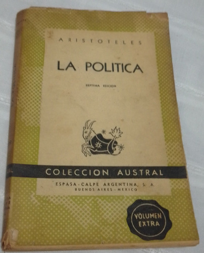 La Política . Aristóteles . Espasa Calpe Austral