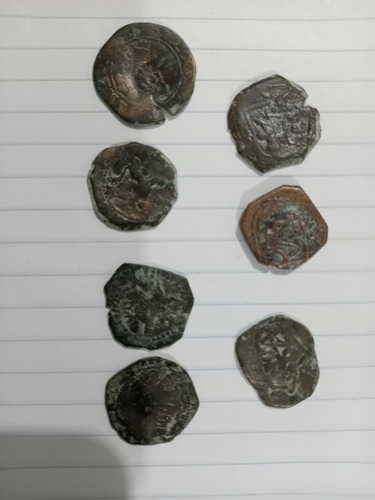 Lote 7 Monedas Medievales Probable Inglesas Siglo Xiv O Xv  