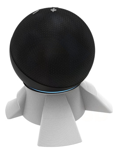 Suporte Mesa Robô Futurista Compatível Com Alexa Echo Dot 5 Cor Branco