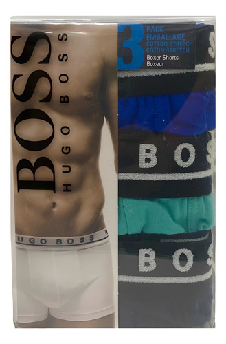 Boxers Trunk Hugo Boss 3 Pack De Algodón Flexible Originales