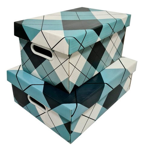 Imagem 1 de 4 de Kit 2 Caixas De Papelão Organizadora Pequena - G18