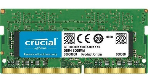 Imagen 2 de 3 de Memoria Ram Crucial Ddr4 8gb 3200mhz Sodimm Laptop