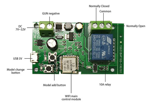 Módulo De Relé Inalámbrico Ewelink Dc5v 12v 24v 32v Wifi Swi