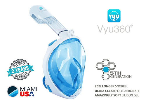Vyu360 Mascara Snorkel 5ª Generacion Extra Larga Ultra