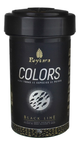 Ração Para Peixes Black Line Colors 35g Poytara