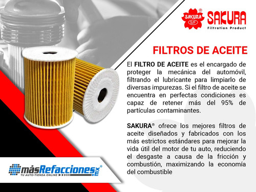 Filtro Aceite Sintético Seat Ibiza L4 1.6l 17-20 Sakura