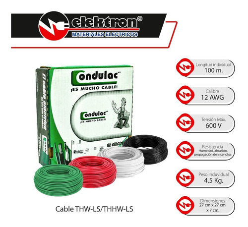Imagen 3 de 7 de Kit 2 Cajas 100 Mts Cal 12 Condulac.