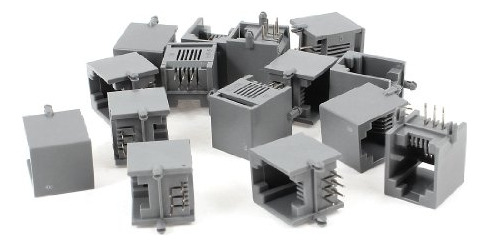 Pack De 15 Conectores Rj12 6p6c Para Red Modular