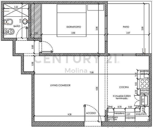 Venta Ph-pb-2 Ambientes- Con Patio-55 M2-colegiales-distr Audiovisual: