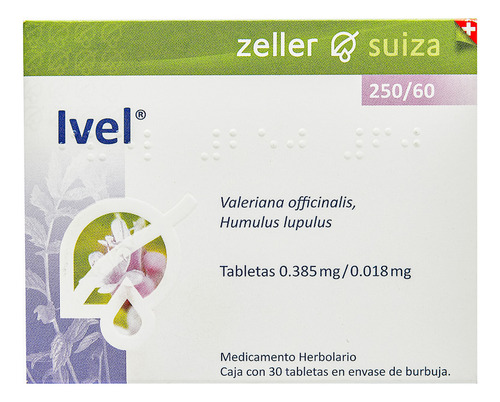 Ivel Tabletas 250 Mg/60 Mg, 30 Tabletas
