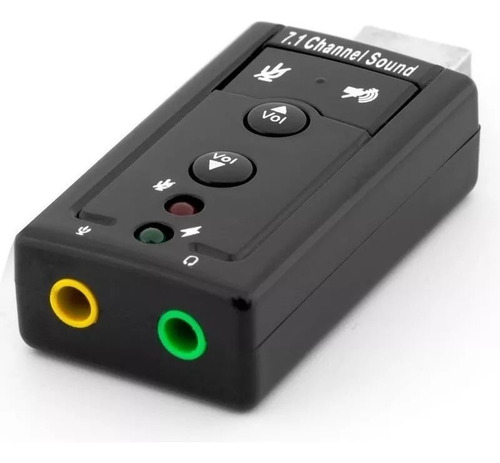 Tarjeta De Sonido Usb 7.1 Virtual Control De Volumen 