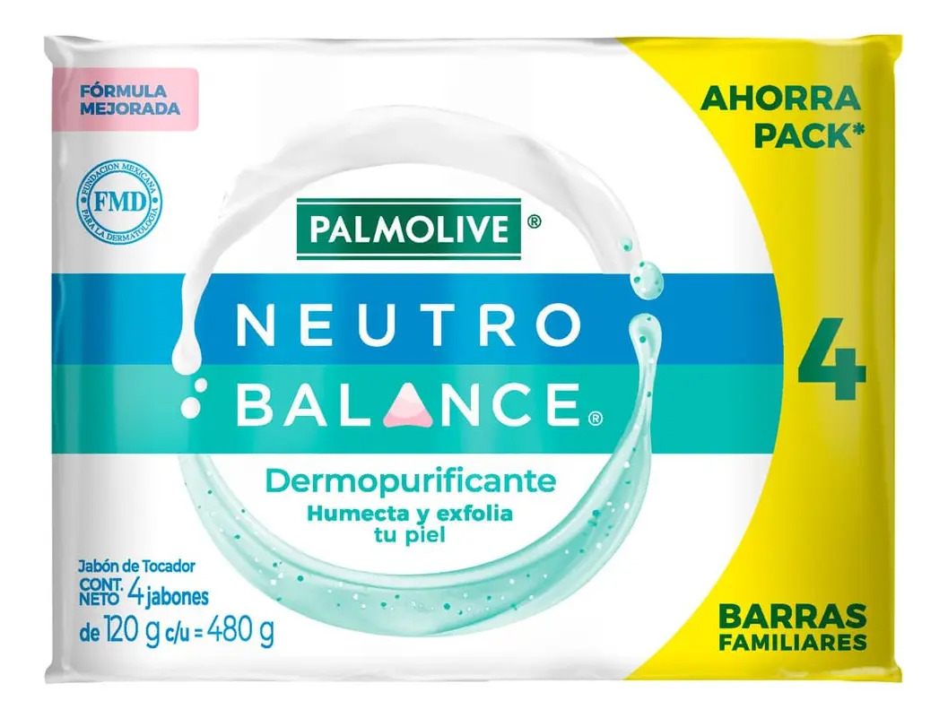 Pack x4 Palmolive Neutro Balance Dermo Purificante 120g